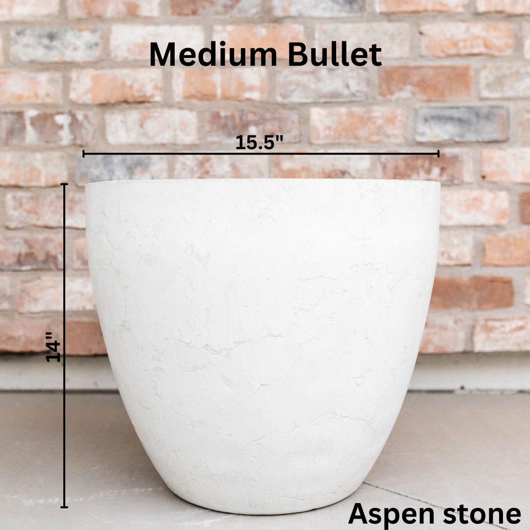 Ebony Stone Medium Concrete Planter